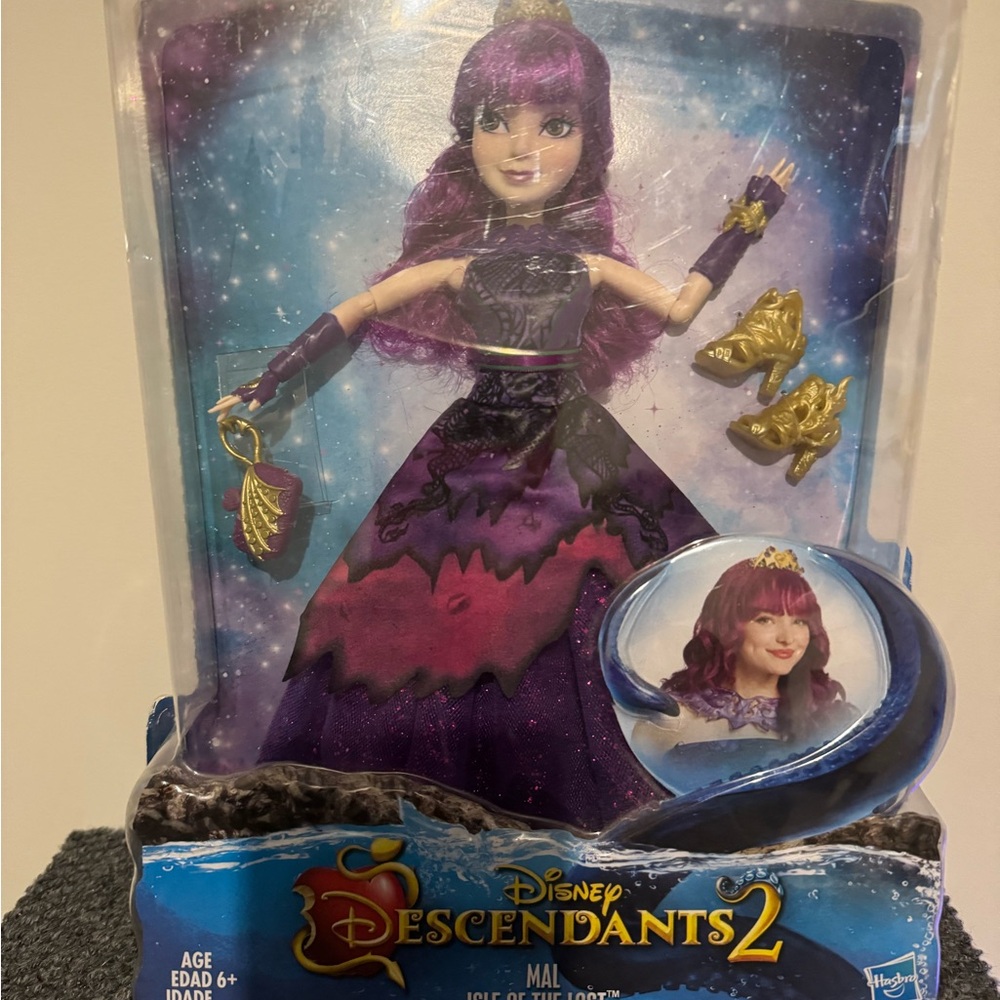 Disney Descendants 2 Mal Doll - Purple and Black